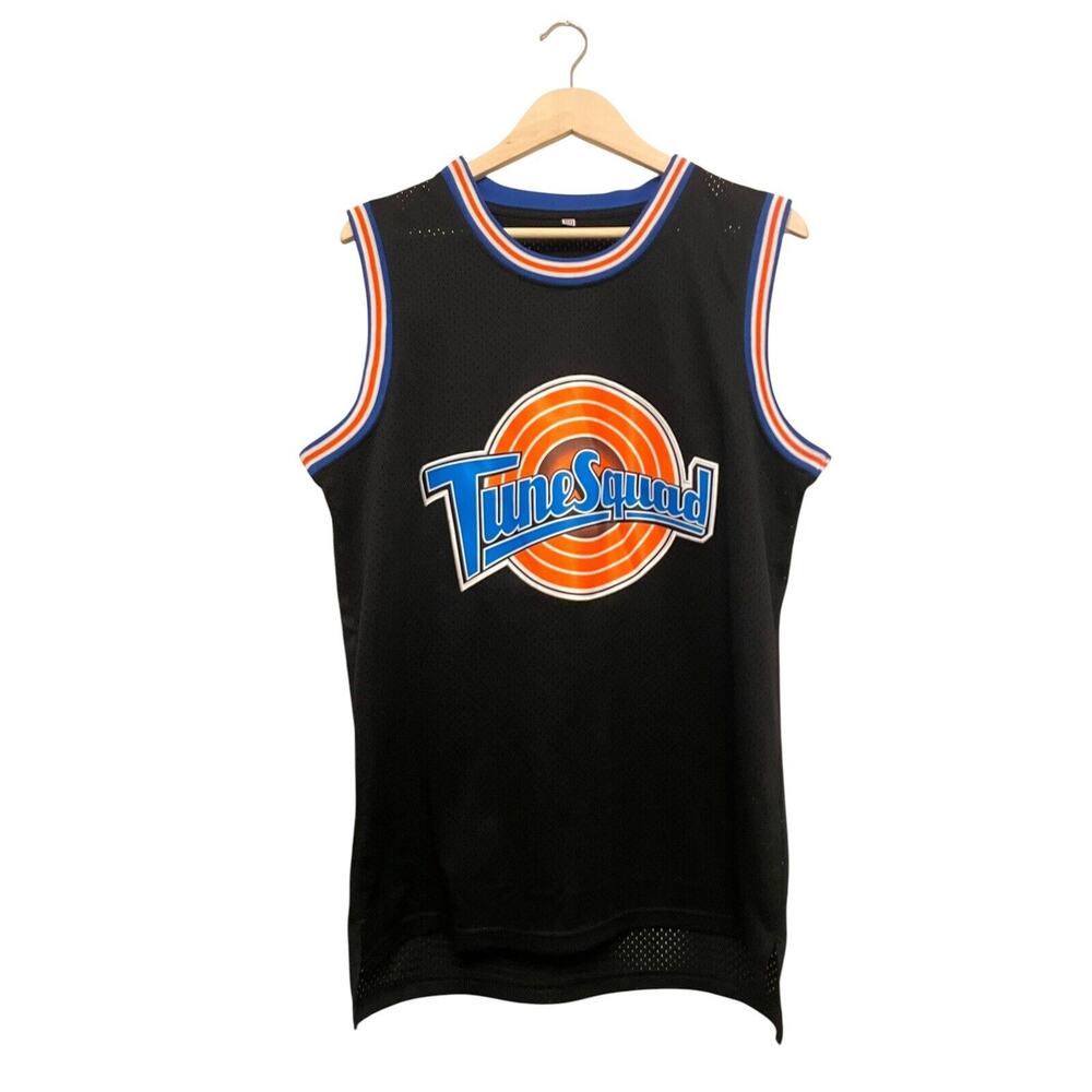 Space Jam Tune‎ Squad Donald Duck Mesh Jersey Men Size Medium Black Embroidered